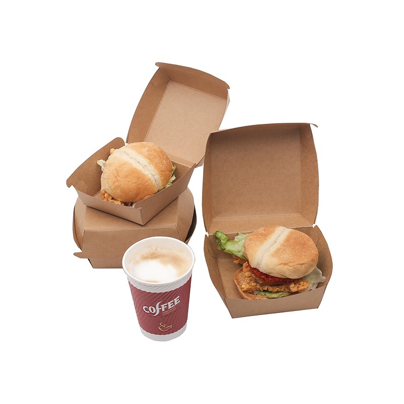 Biorazgradiva papirna kutija za hamburgere koja se može reciklirati